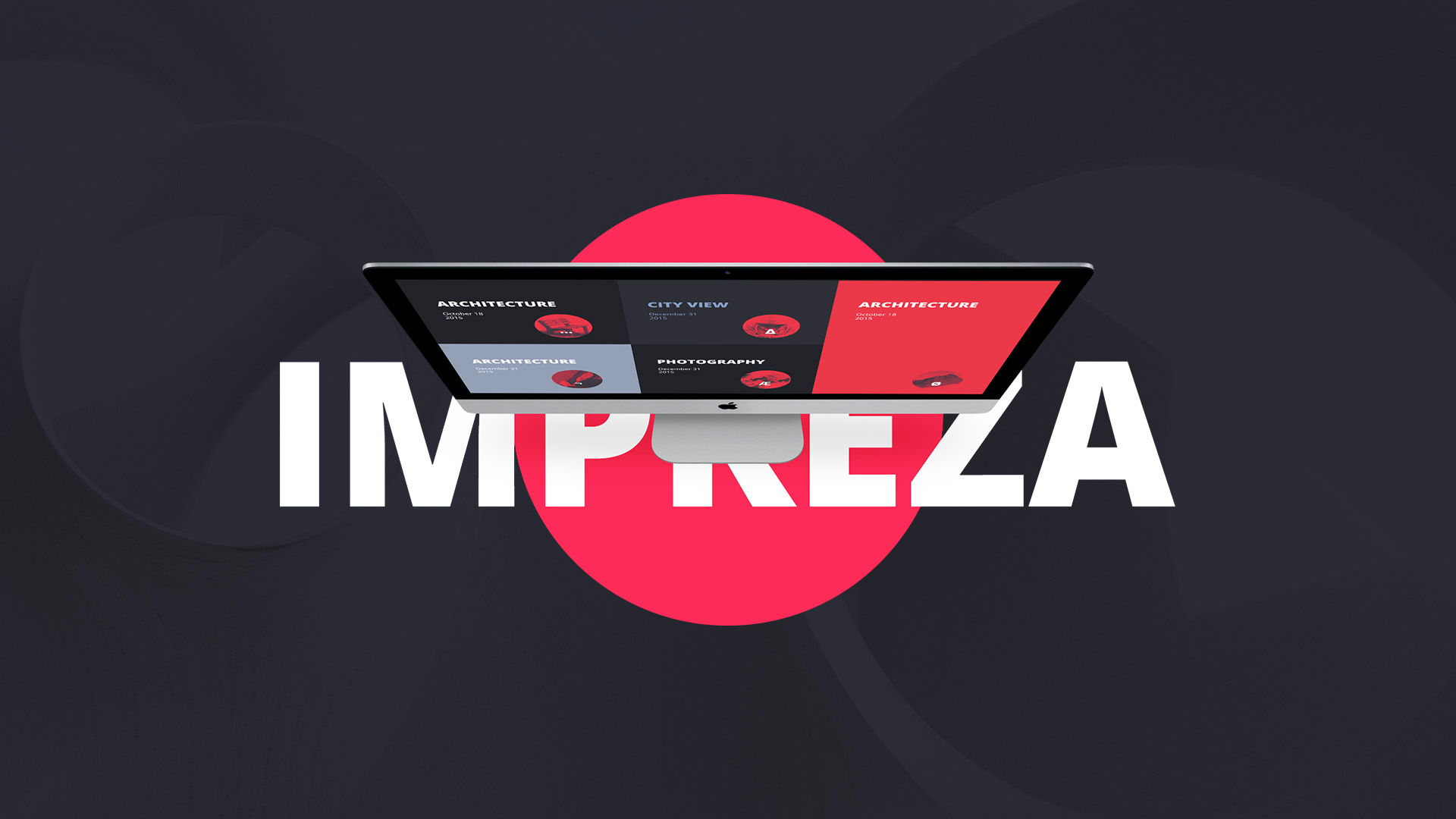 Monitor with Impreza background